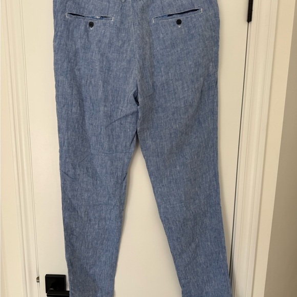 Ganesh Light Blue Men's Linen Pants - Picture 2 of 3